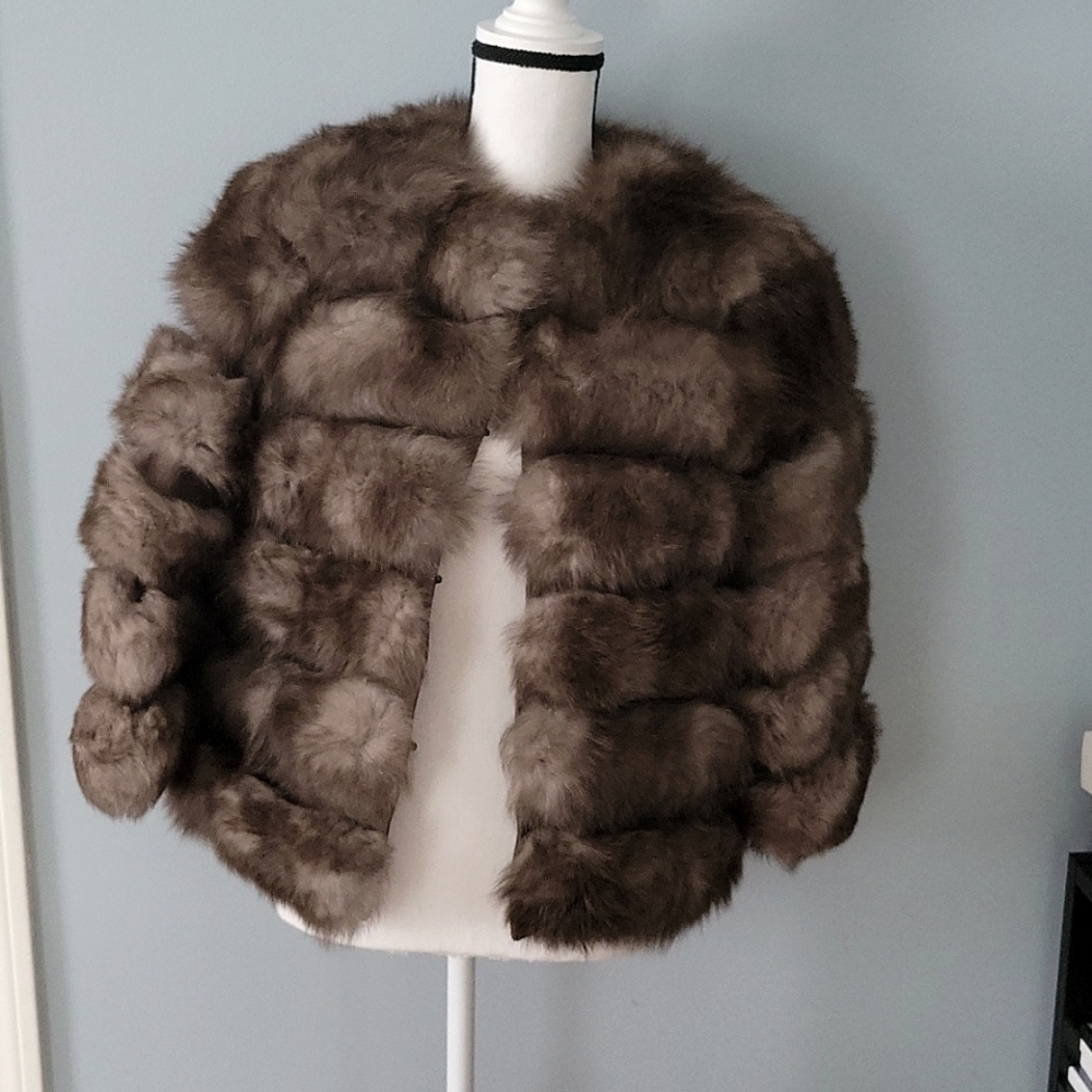 Fox fur coat size small